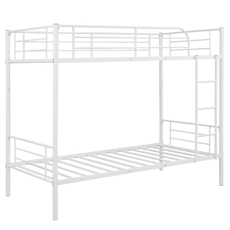 Jimenez Kids Twin Bunk Bed, White