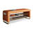 Orange Upholstered Leather Storage Entryway Bench-112128047