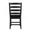 Ensemble de 2 chaises d'appoint contemporaines à finition noire en bois