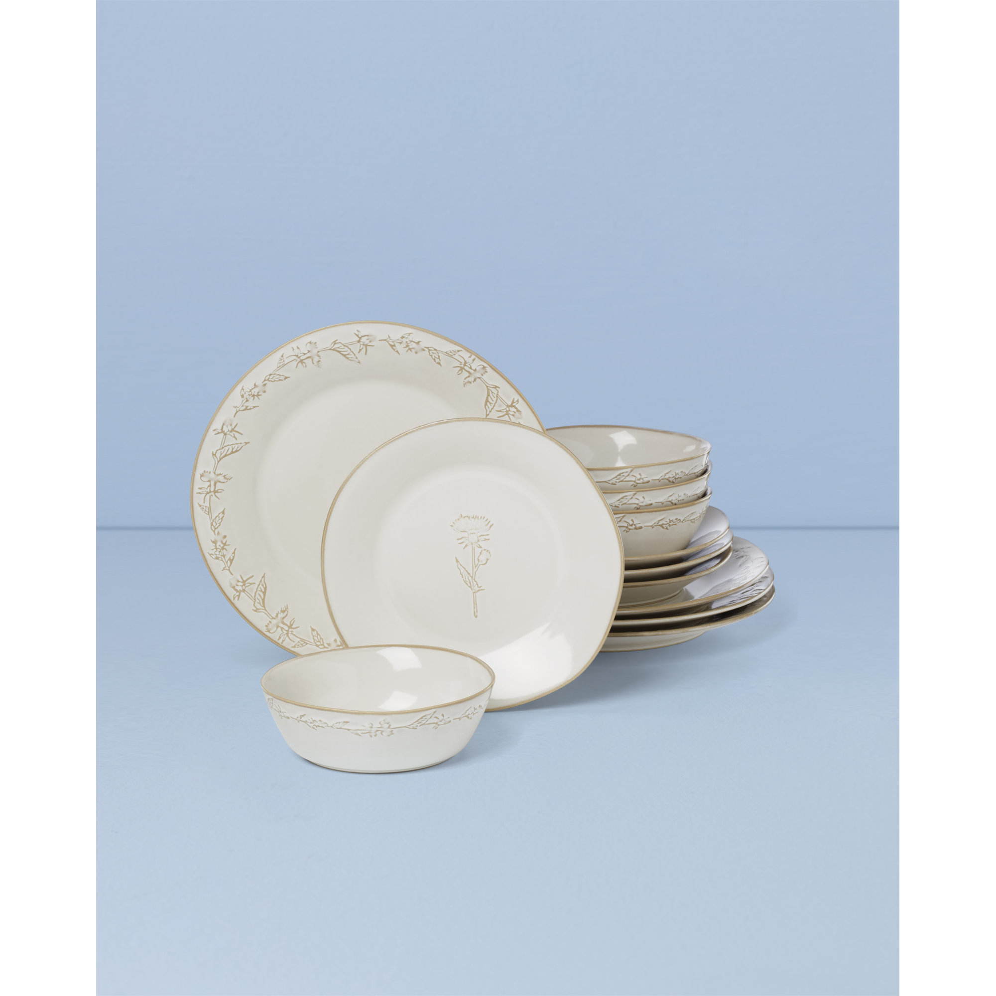 Homespun 12 Piece Dinnerware Set
