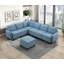 Repose-pieds de rangement pour meubles de salon, bois massif touffeté confortable, design moderne, multifonctionnel, confortable et élégant