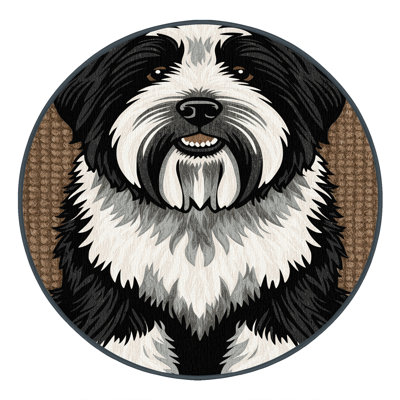 Washable Old English Sheepdog Dogs Area Rug