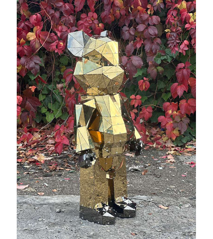 Statue d'ours - Or titane - XL, XL, Mirror Gold