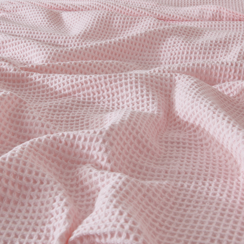 Navy Cotton Waffle Weave 50" x 60" Throw Blanket