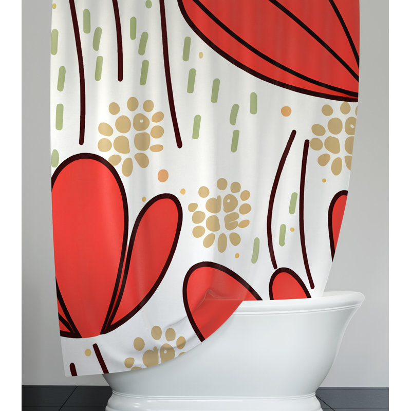 Stanislas Floral Shower Curtain, 93" H x 70" W