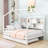 Berni Wooden Platform Bed with Trundle and Shelf-843290616-843290618