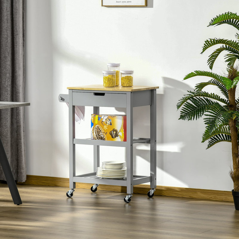 Wood Bar Cart
