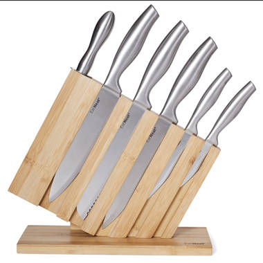 SCANPAN CLASSIC Knife Set Stainless Steel Handle 7pc Knife Block Set