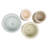 Silas Modern Minimalist Handmade Concrete Fluted Sculptural Cylinder Vase Set with Drainage Holes (Set of 4)-1217594955