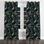 Or et bleu Luxury Damask Serenade III - Rideau occultant avec œillets - 1 panneau