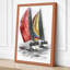Heeling Sailboats Nautical - Wrapped Canvas-311973191-311973193