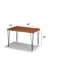 Table de salle à manger en bois massif pour 4 à 6 personnes, rectangulaire, brun, table de soutien pour 6 personnes, style moderne, construction