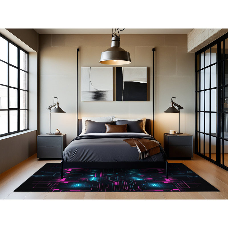 Electric Ripple Rug, Round 6'