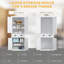 Armoire de rangement 72 po, armoire de rangement haute avec armoires à 2 portes, tiroir et tablettes réglables blanc Armoire