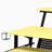 Yellow And Black Music Studio Desk With Keyboard Tray