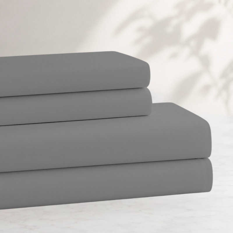 Ensemble de literie Bluff City Bedding King en bambou mélangé, doux, 4 pièces, draps à poches profondes de 40 cm (16 pouces)