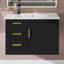Meuble-lavabo flottant 30 po avec lavabo en céramique, meuble-lavabo mural 2 tiroirs et porte à fermeture en douceur-1180247705