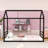 Metal Floor Bed With House-Shaped Design-41953992-41953995
