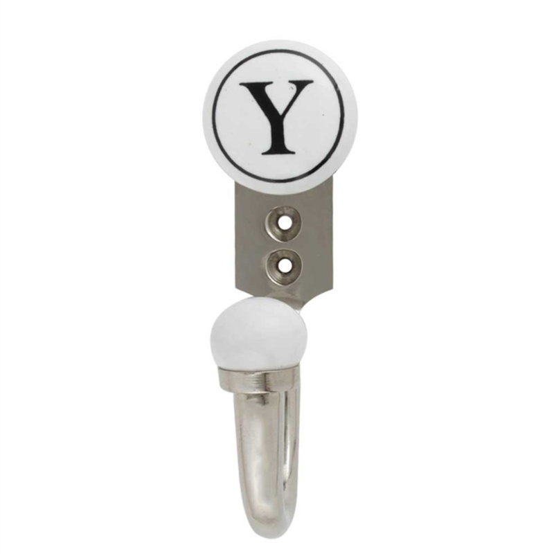 Letter Y Ceramic Wall Hook