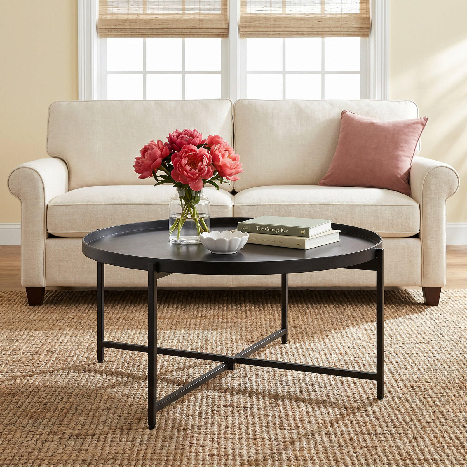 Esma Modern Coffee Table, 14" H x 32" L x 32" W
