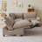 4-piece Sectional Sofa, Fabric Power Recliner Couch With Heated Cushion-126282649