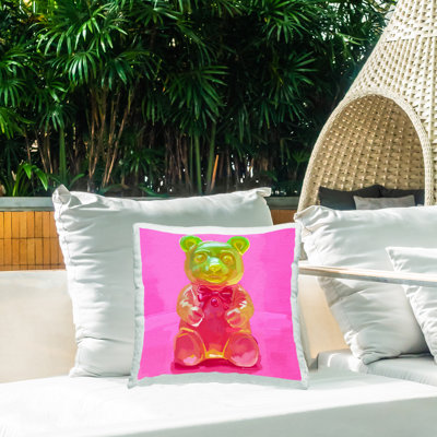 Coussin lumineux Bright Candy Bear par Amelia Noyes