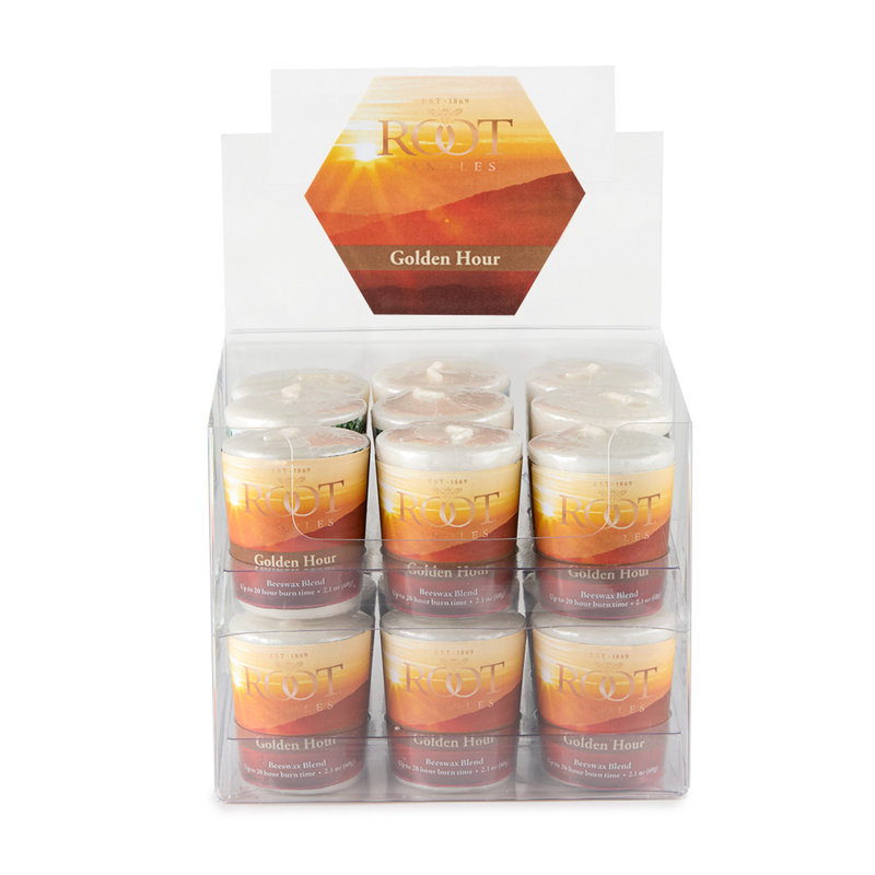 Ensemble de 18 bougies votives Golden Hour