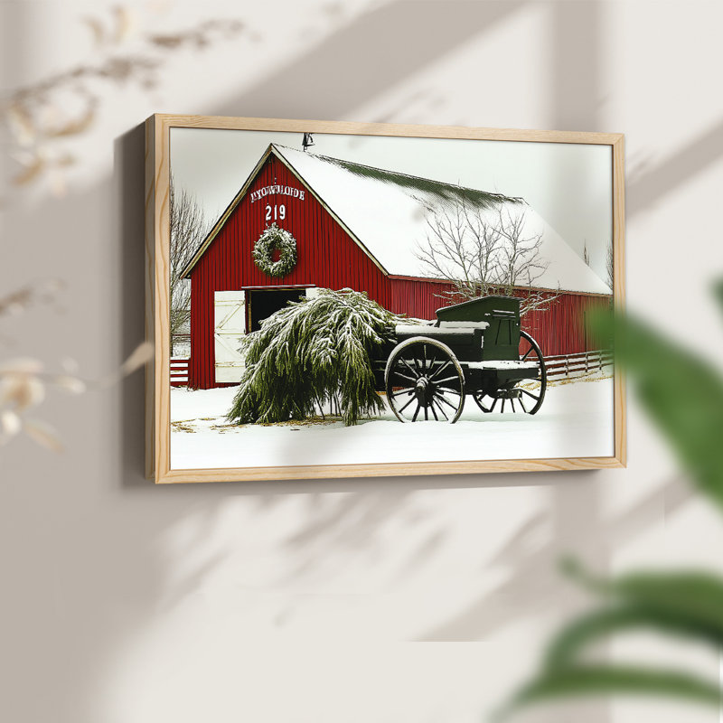 Chirstmas Art-DXXXVI -Framed Print - Restickable, H 16 po x l 20 po, Naturel