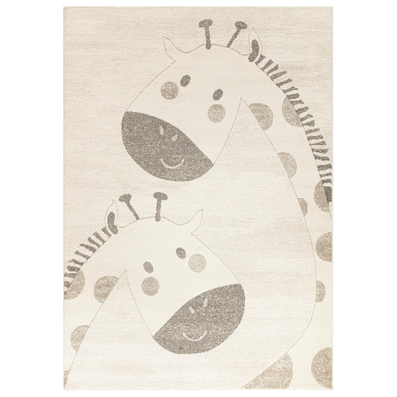 Tapis 4 x 6 pi La Dole Rugs | Petit tapis pour enfants | Beige brun, Carré 5 pi