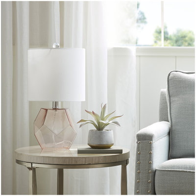 Lampe de table géométrique en verre