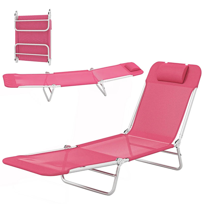 Fauteuil de bronzage confortable, méridienne pliante