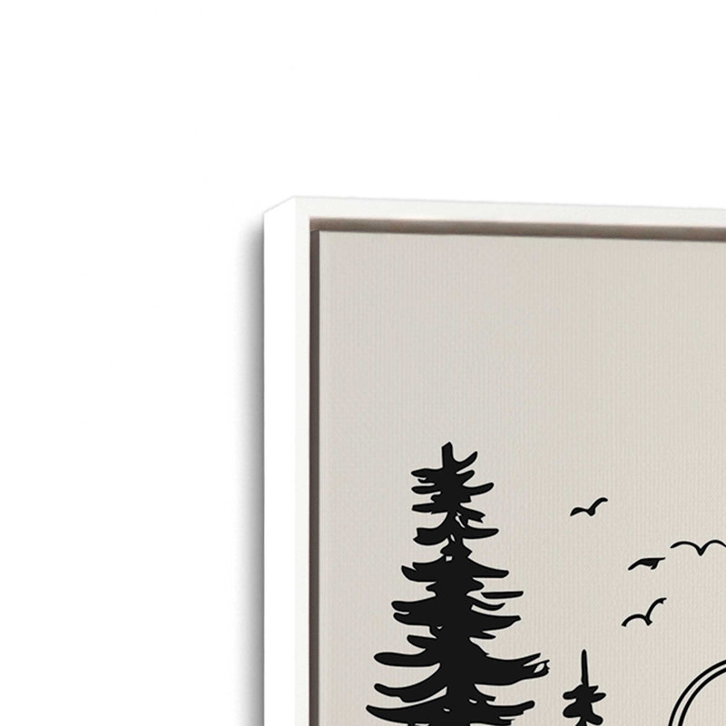 «Whispers of Pines», ensemble de 2 impressions, Cadre flottant blanc opaque, 32 po x 48 po