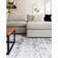 Tapis oriental bleu foncé, beige, ivoire et gris Arkeen-612710077
