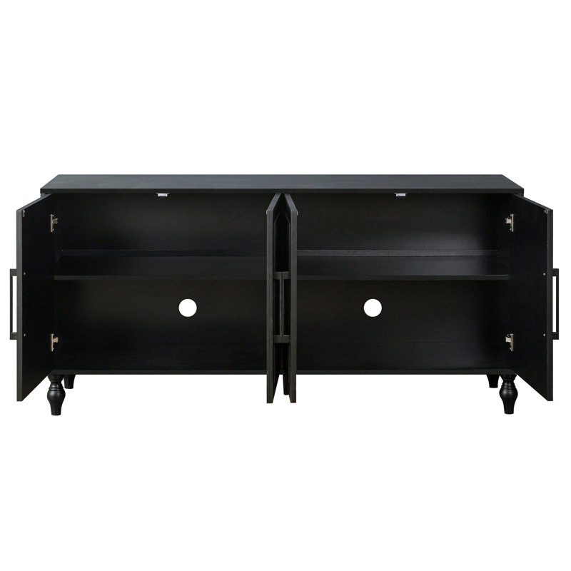 Armoire de rangement à poignée en métal avec porte fleur élégante en noir pour les espaces intérieurs élégants