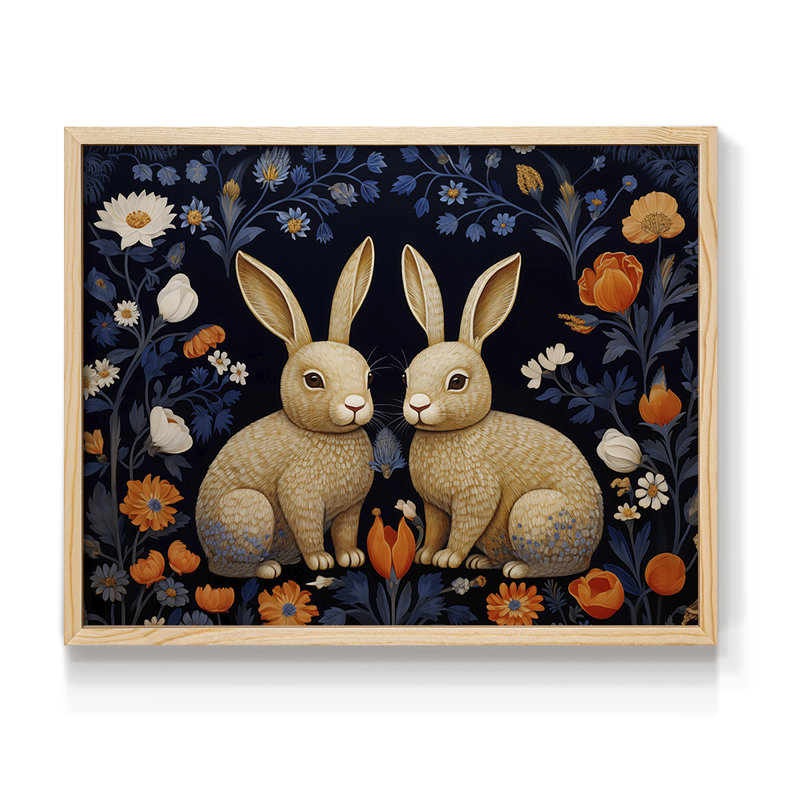 Faune - XXXI - Reproduction encadrée - Restickable, H 11 po x l 14 po, Naturel