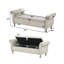Banc de rangement rembourré avec 1 coussin-898432219
