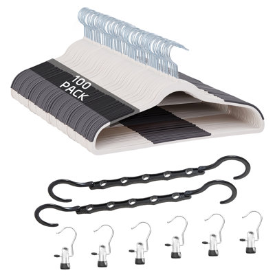 Cintre standard en plastique antidérapant pour robe / chandail Meaha (ensemble de 100)