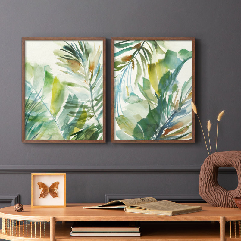 Impression encadrée Paradise Memory I-Premium - prête à être accrochée - aucun clou requis - aucun clou requis, Noyer