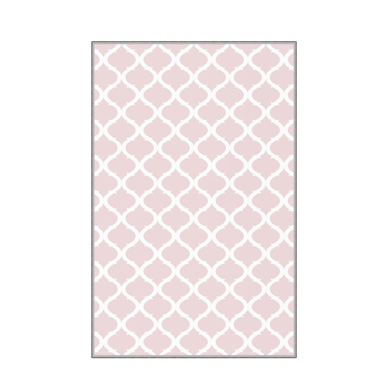 Stylish Woven Carpet, 4 x 6 Feet, 100% Polyester | Antibacterial, 3D Digital Printing, Non-Slip PVC Felt Dot Underside | Machine Washable, 0.4 in Pile Height, Perfect for Living Room & Bedroom Decor