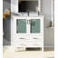 Meuble-lavabo de salle de bain 30 po X P 18,25 po D, plateau en céramique, ensemble de robinet et Miroir