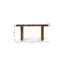 Console 63 po à double piédestal en verre bronze 63 po