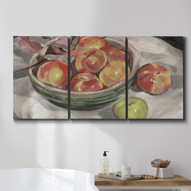 Voile transparente encadrée sur toile, 3 pièces, H 27 po x l 54 po x P 2 po