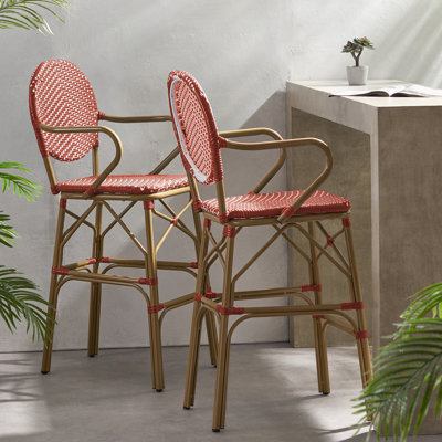 Aluminum 4 Legs Bar Stools with Footrest