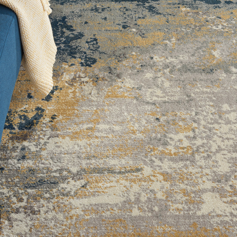 Viscose Abstract Indoor Rug, Rectangle 2' x 3'