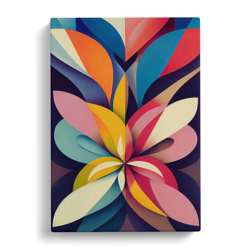 Unique Flowers Abstract No.7 - Wrapped Canvas, 50cm H x 35cm W x 3cm D