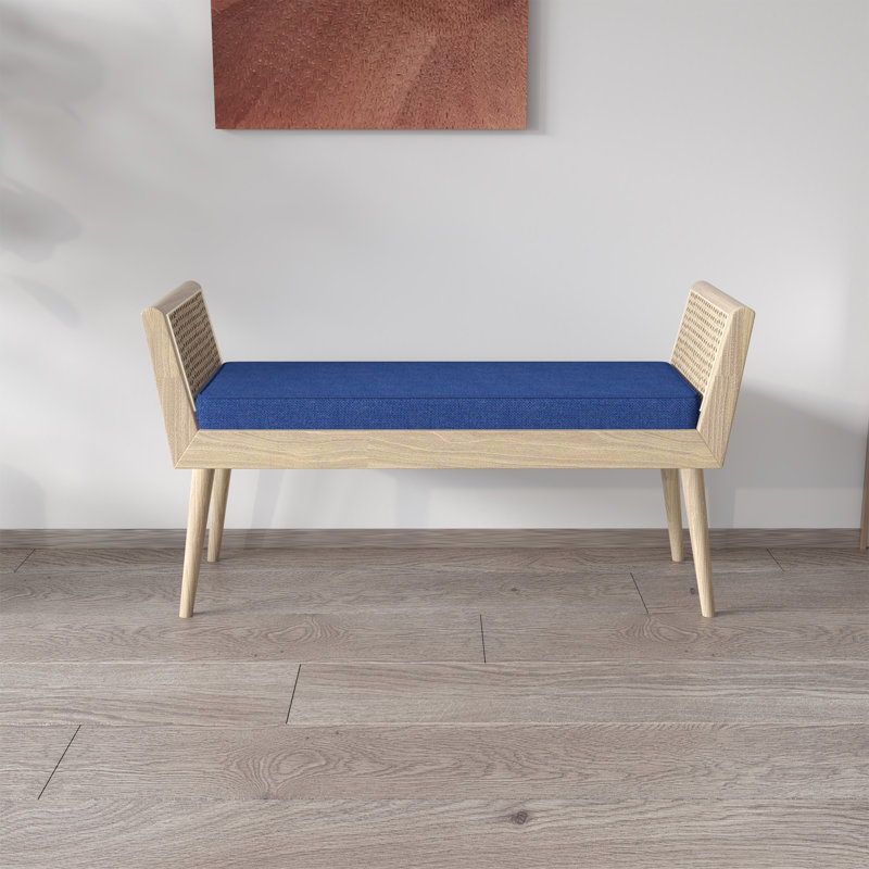 Banc en bois, Bleu
