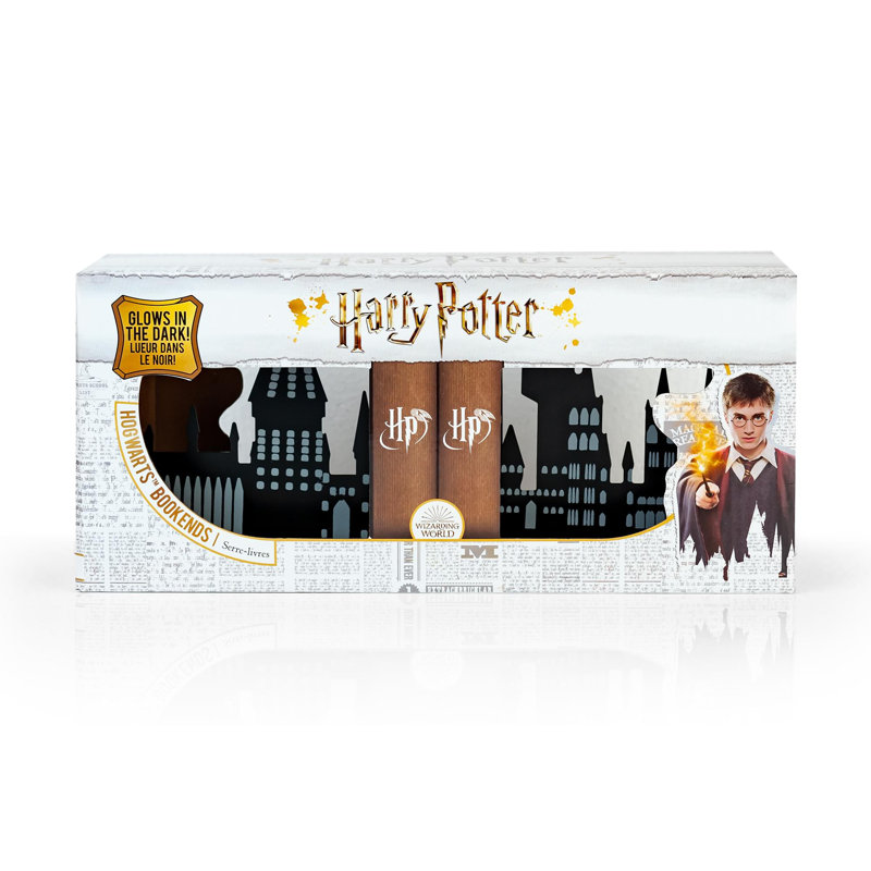 Harry Potter Hogwarts Castle Black Metal Glow-in-the-Dark Bookends