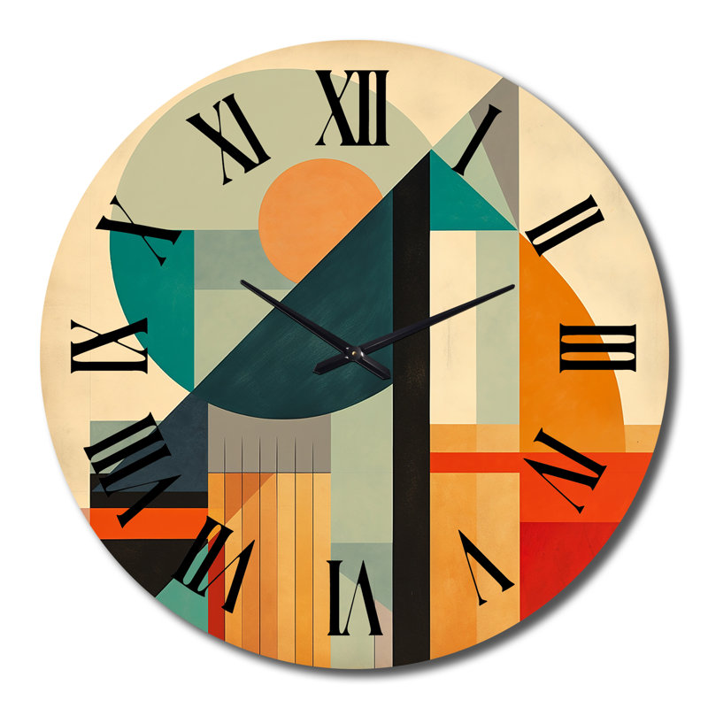 Pleine horloge murale Mid-Century, Très grand