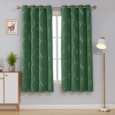 Seligman Wave Foil Printed Room Darkening Thermal Curtains