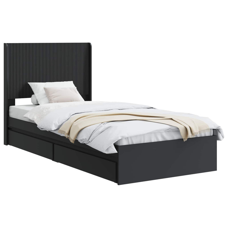 Bed, Small Single (75 x 90cm), Black